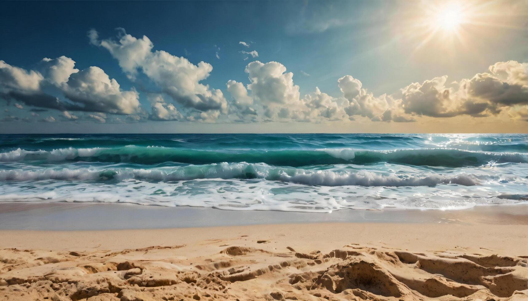 beautiful beach background with beautiful sky, photo