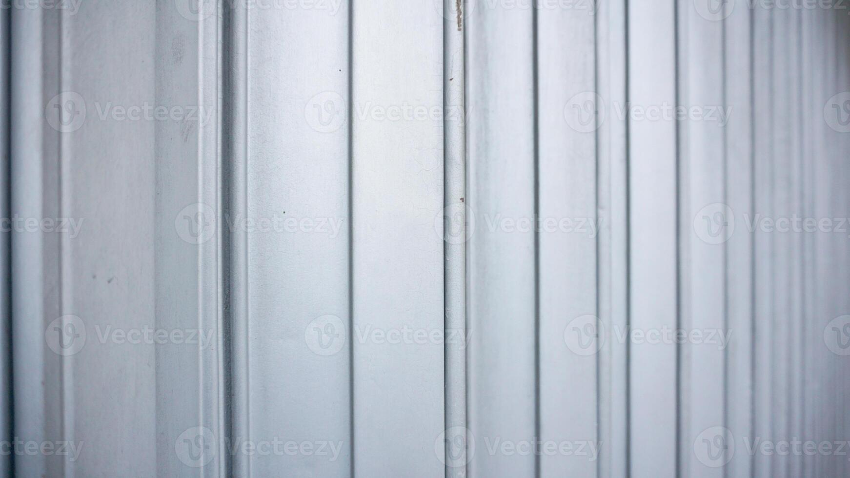 close up of white corrugated metal sheet texture or background. photo