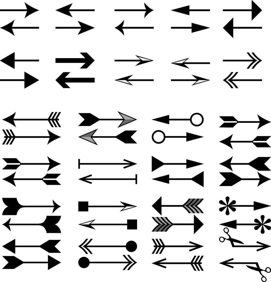 Arow elements design vector