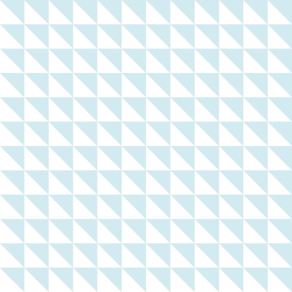 Repeating background of triangles and squares. White and blue colors. vector