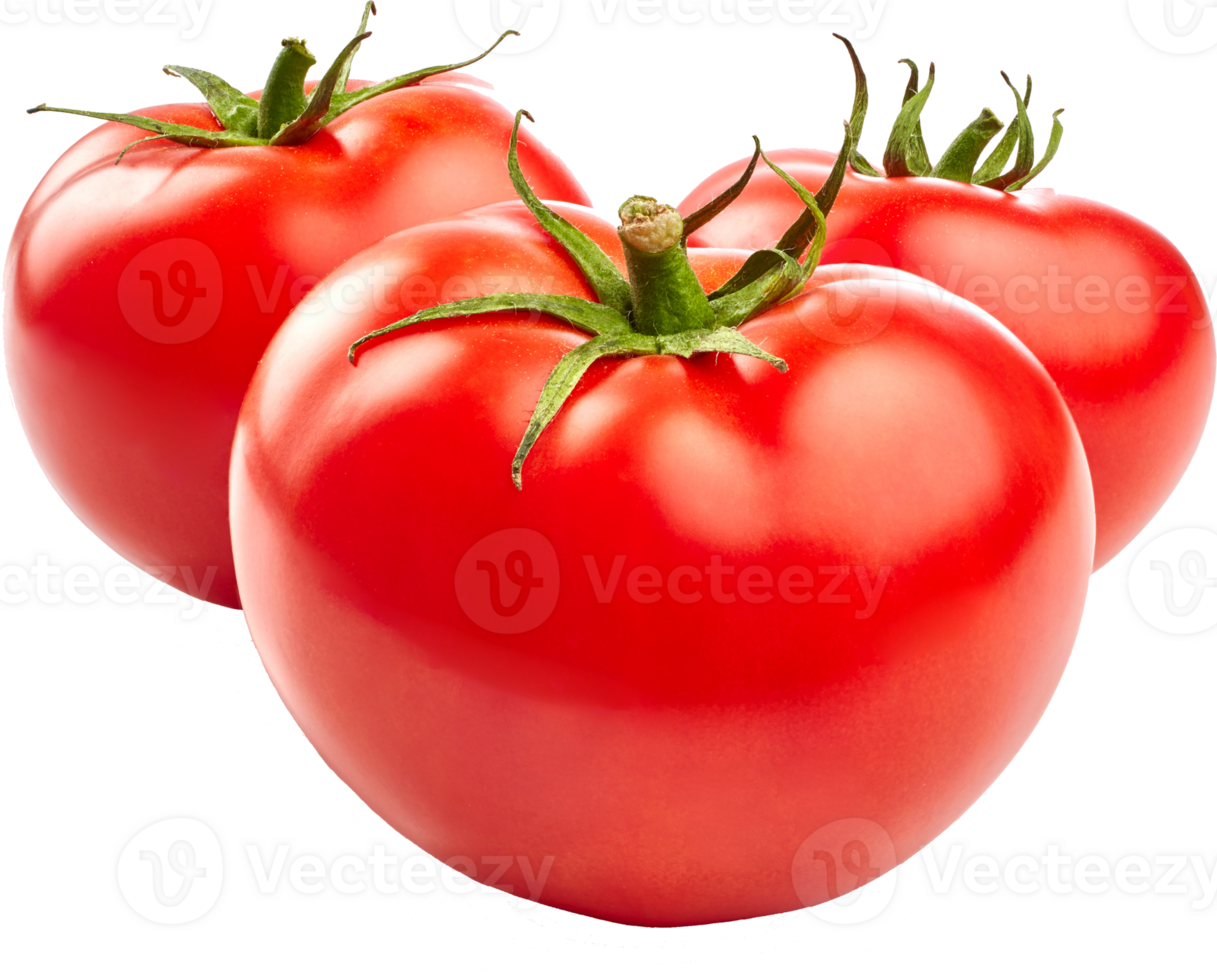 fresh red tomato close up set png