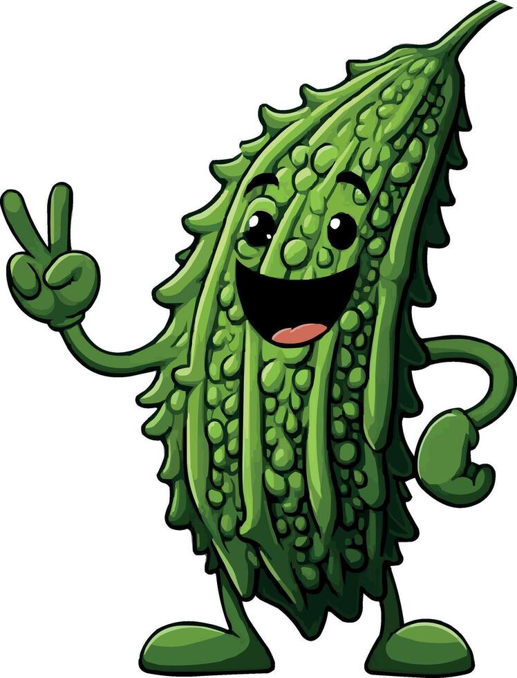 green gourd art vector