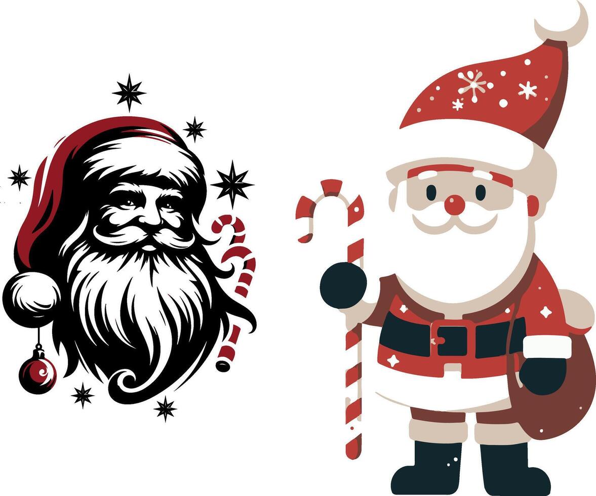 Christmas Santa Cartoon Art vector