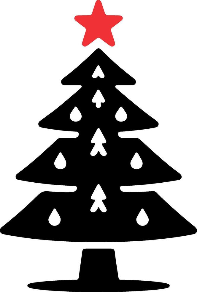 Beautiful Christmas Tree Icon vector