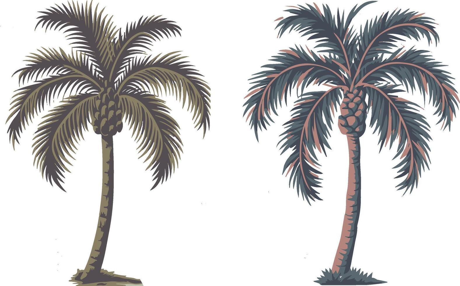 Palm Tree Icon Art Silhouette vector