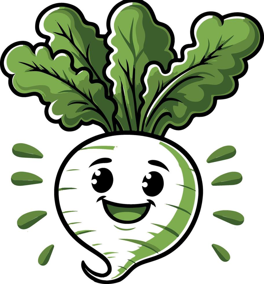 vegetable turnip art vector