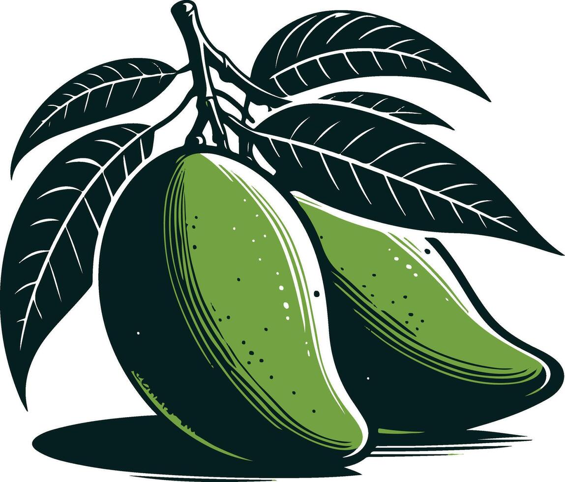 Mango fruit art vector