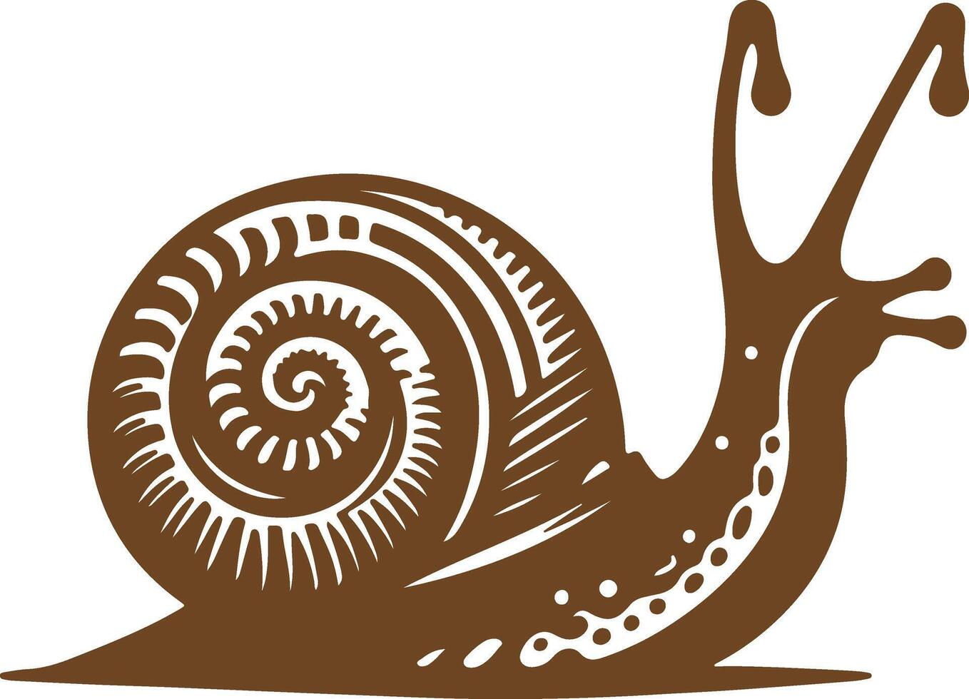 Slow moving snail art vector