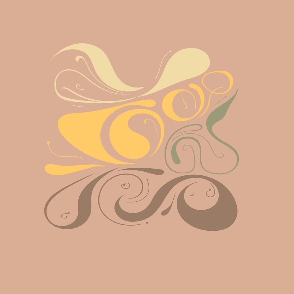 Abstract Swirls in Pastel Tones. A minimalist digital abstract artwork featuring swirling lines and pastel colors creating a visually interesting design. vector