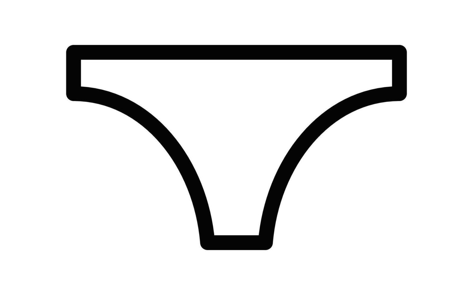 Underwear icon in a simple outline style, ideal for clothing, fashion, and apparel themes. Editable stroke. vector