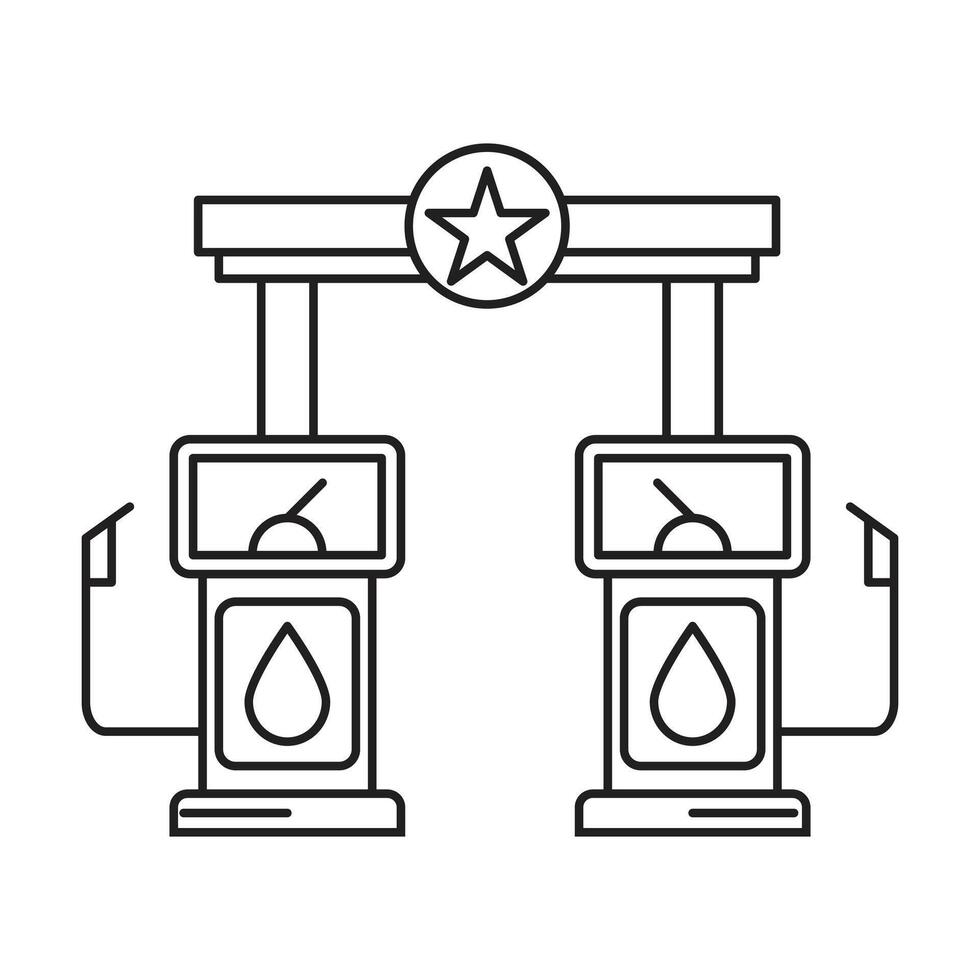 gas station icon on white background vector