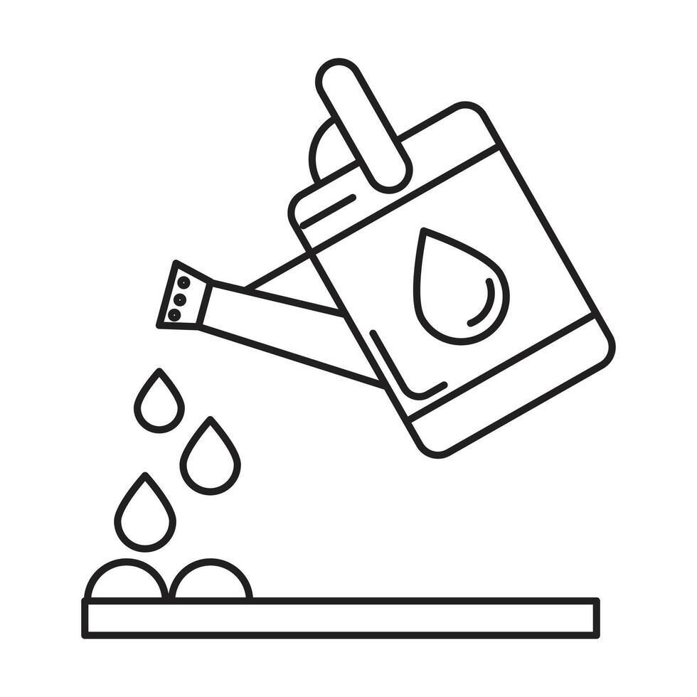 Watering can icon on white background vector