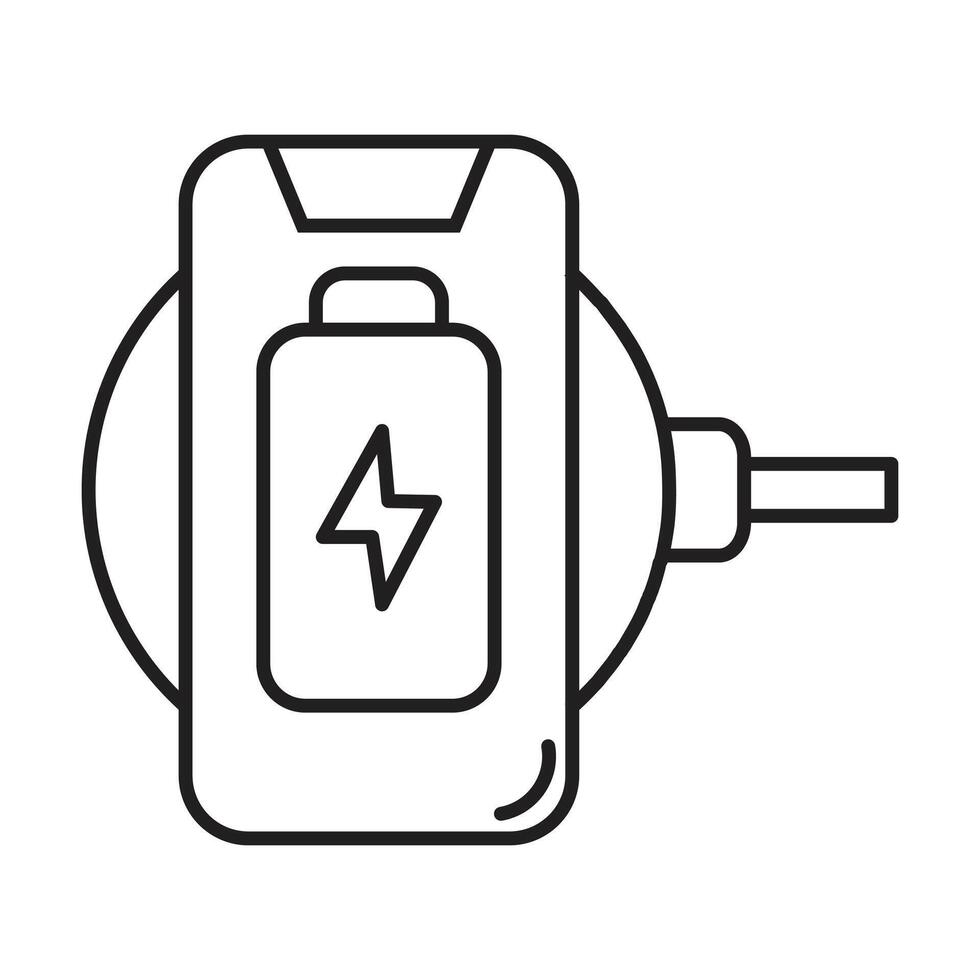 wireless charger icon on white background vector