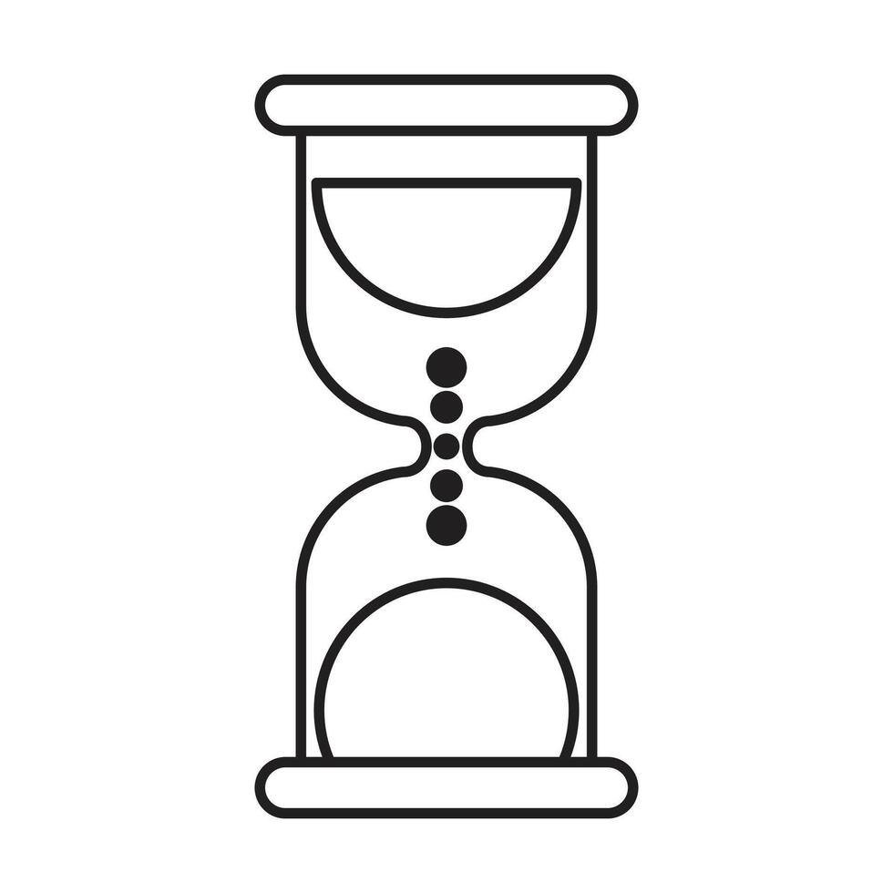 hourglass icon on white background vector