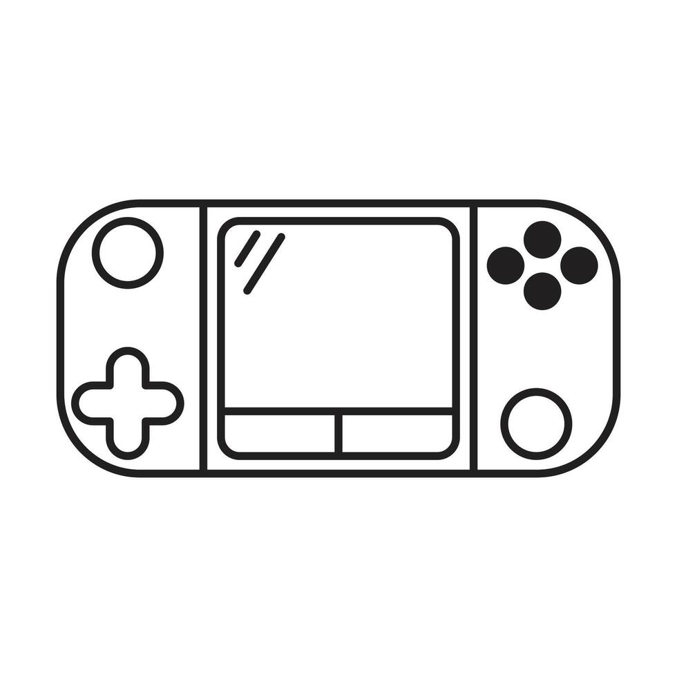 Game console icon on white background vector