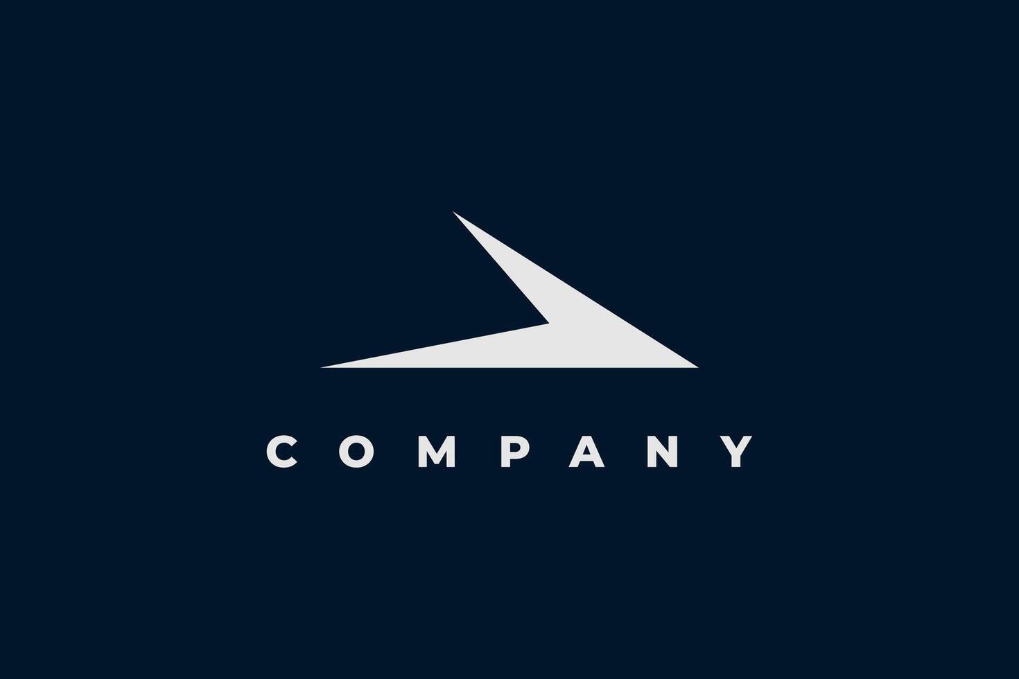 flying bird or arrow modern logo vector