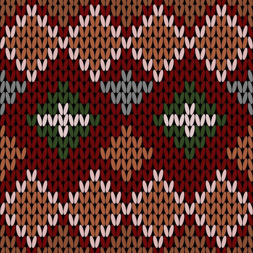 Xmas snowfall wool knitted background. vector