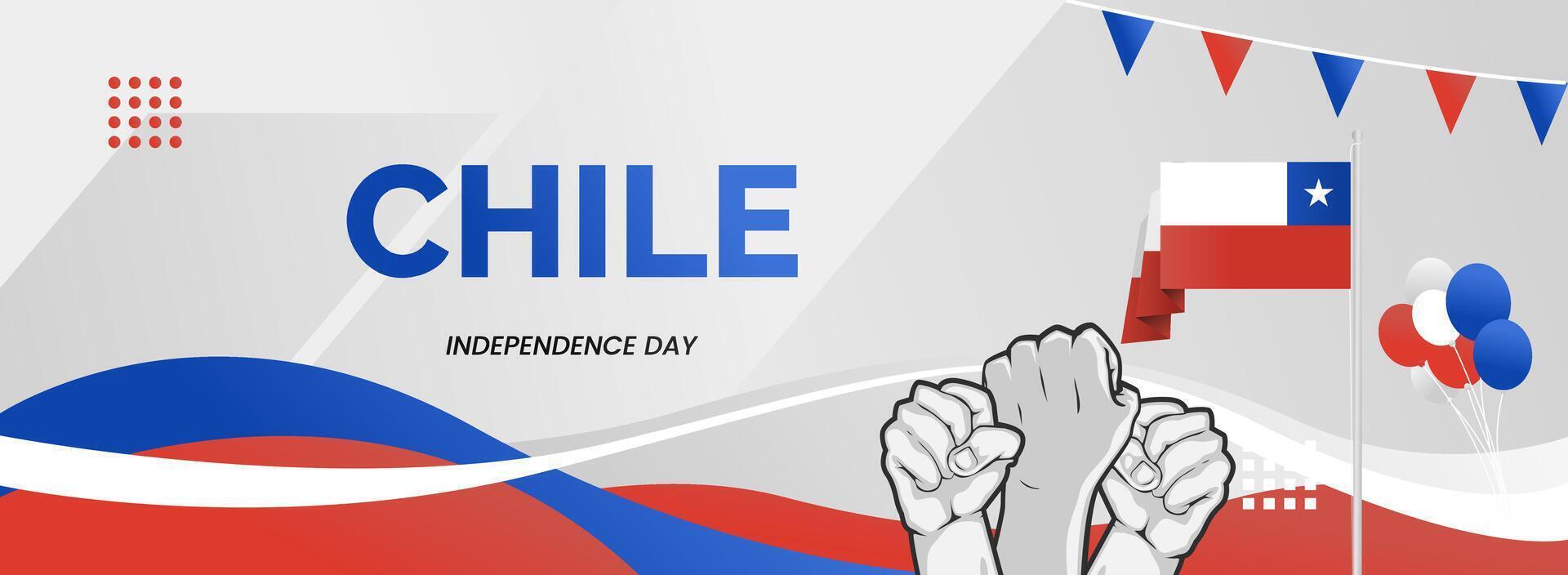 Colorful background for Chile independence day vector