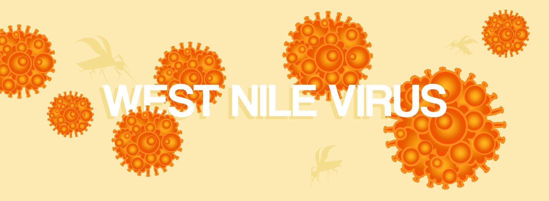 Medical illustration background for health and science theme of West Nile virus disease vector
