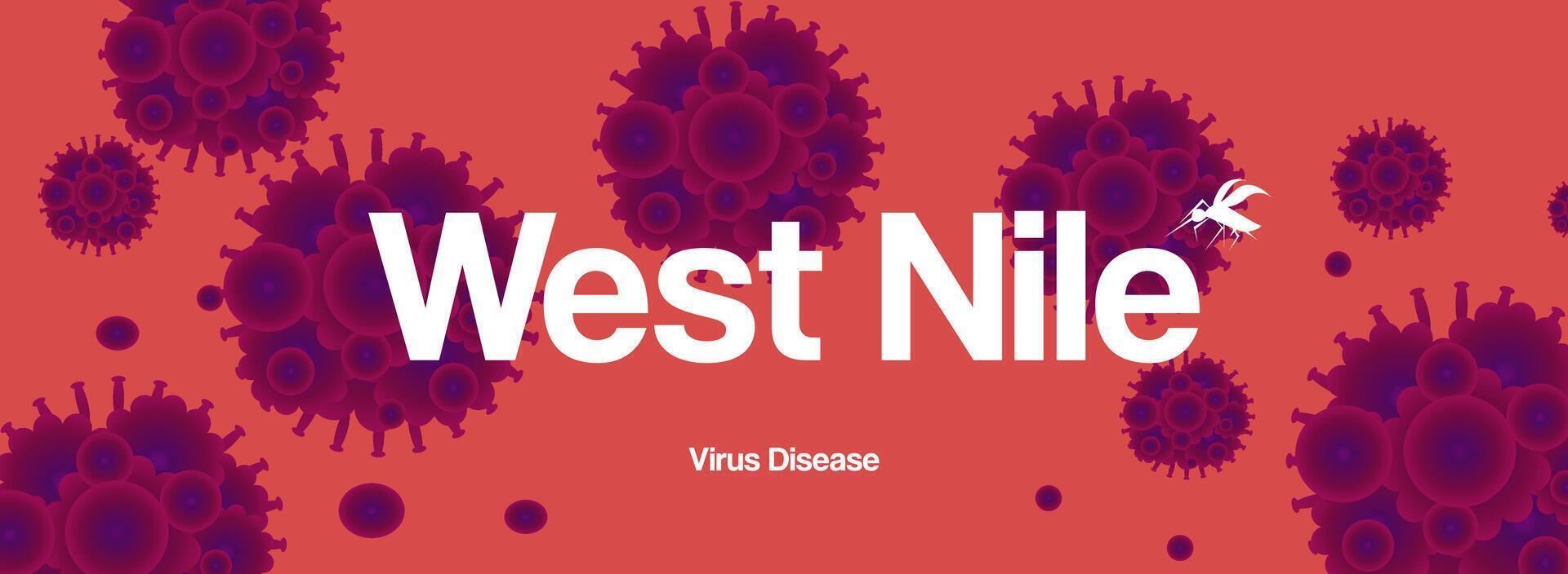 Medical illustration background for awareness and alertness to West Nile outbreak vector