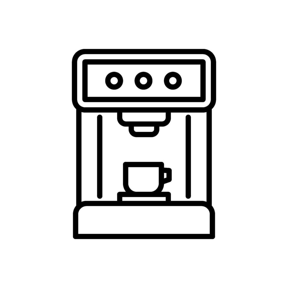 coffee maker icon in line style vector