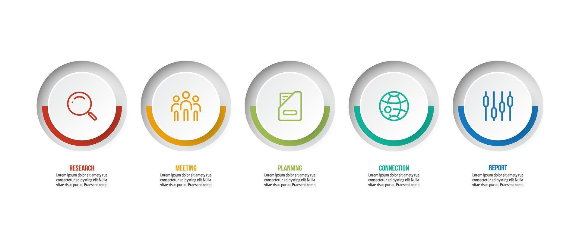 Circle option infographic template. vector