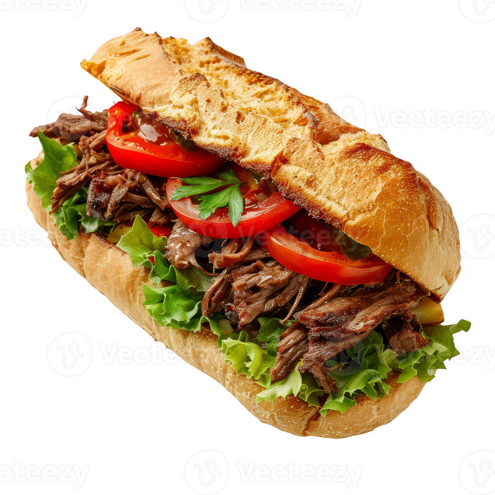 beef brisket sandwich transparent background png