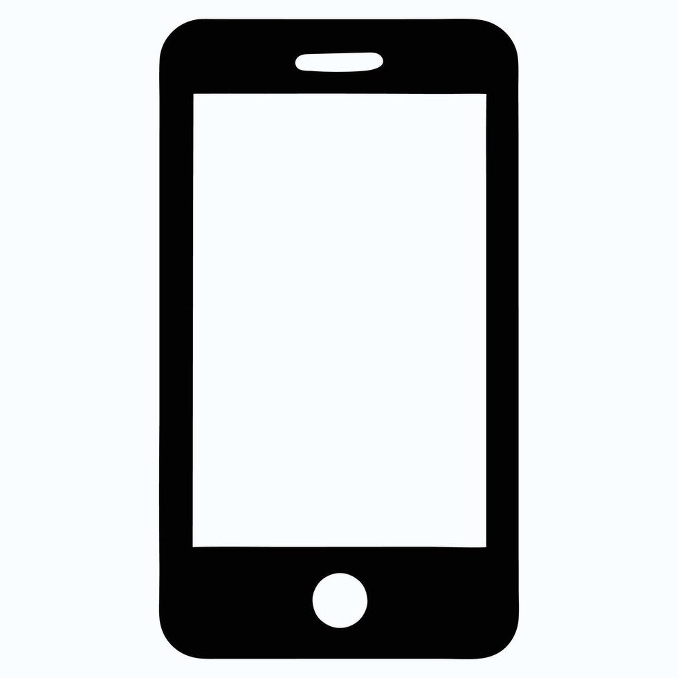 smart phone silhouette art, contemporary and dynamic tech graphics vector