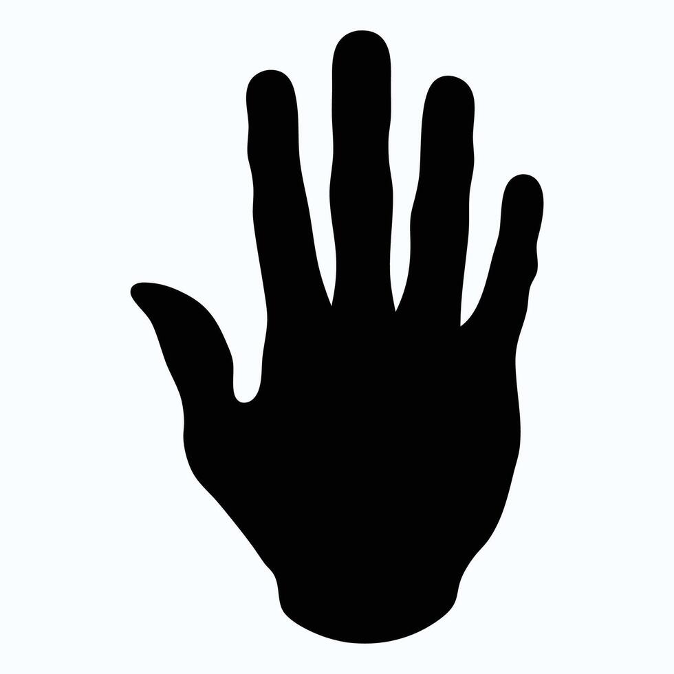 hand icon silhouette illustration, stylish and versatile hand designs vector