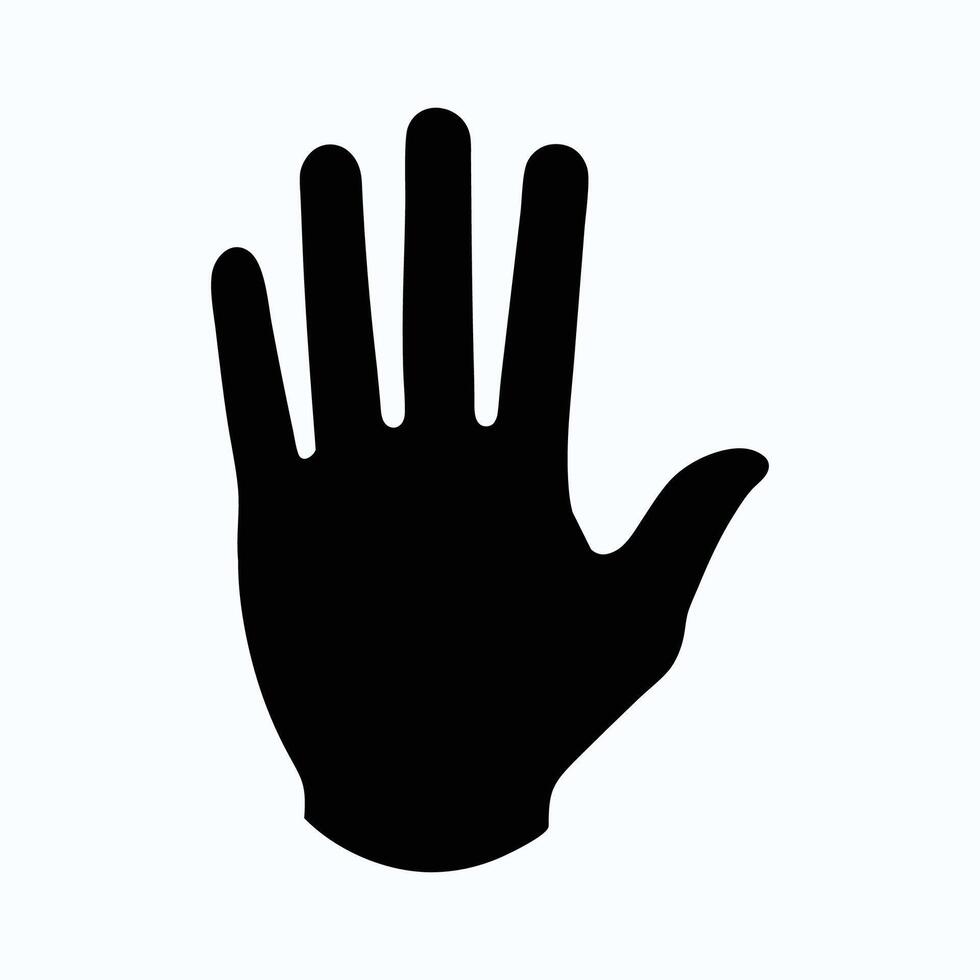 hand icon silhouette illustration, stylish and versatile hand designs vector