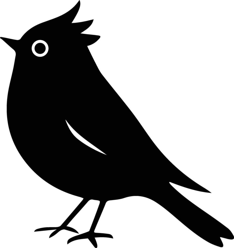 black bird silhouette on white background vector