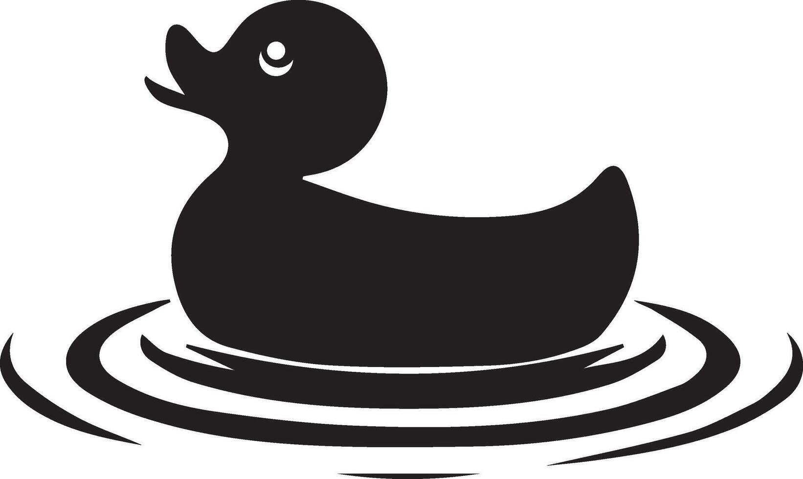 A duck swimming in the water background vector