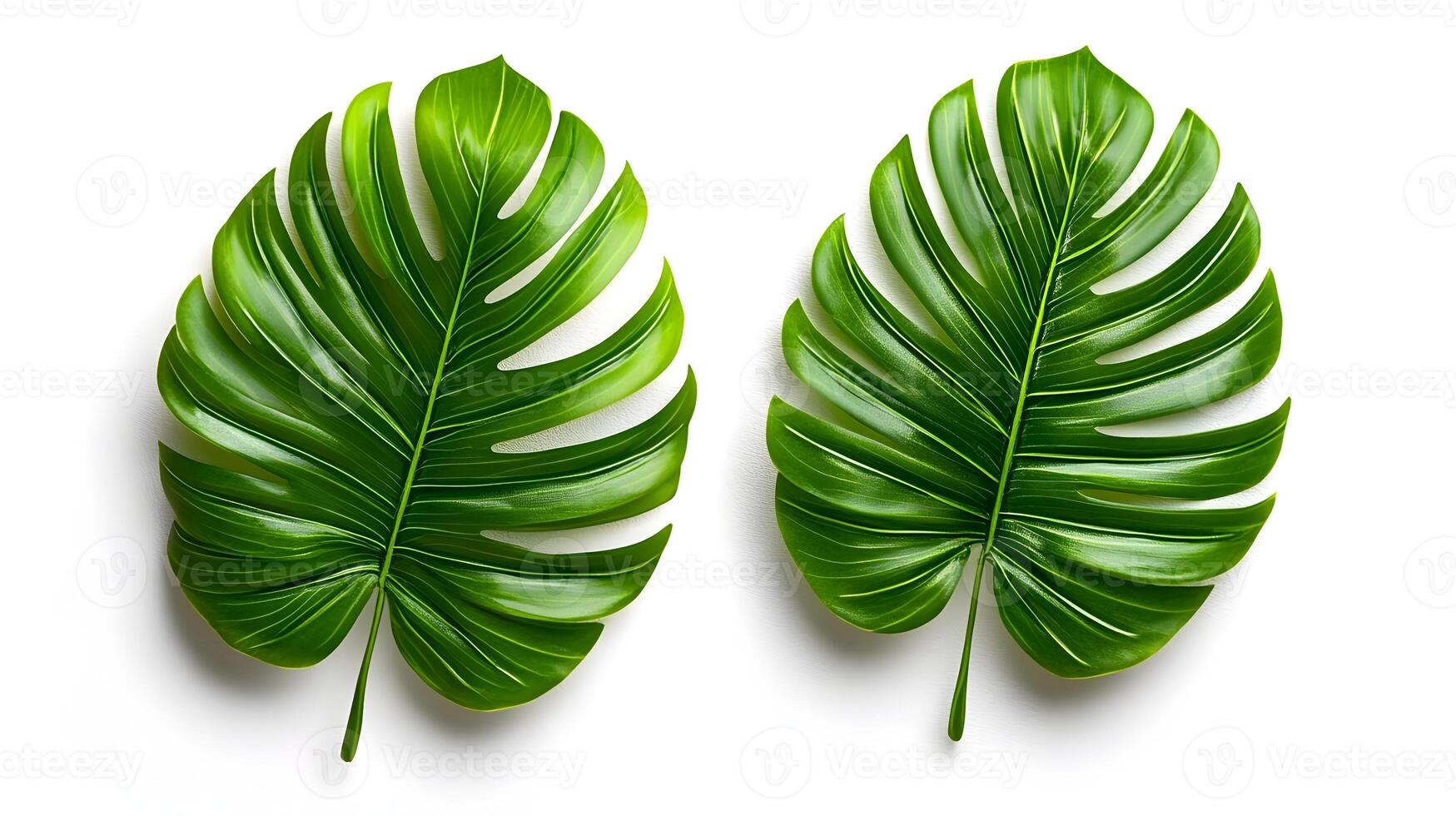 Tropical Palm Leaves Isolated on White Background for Natural Exotic and Peaceful Decor photo
