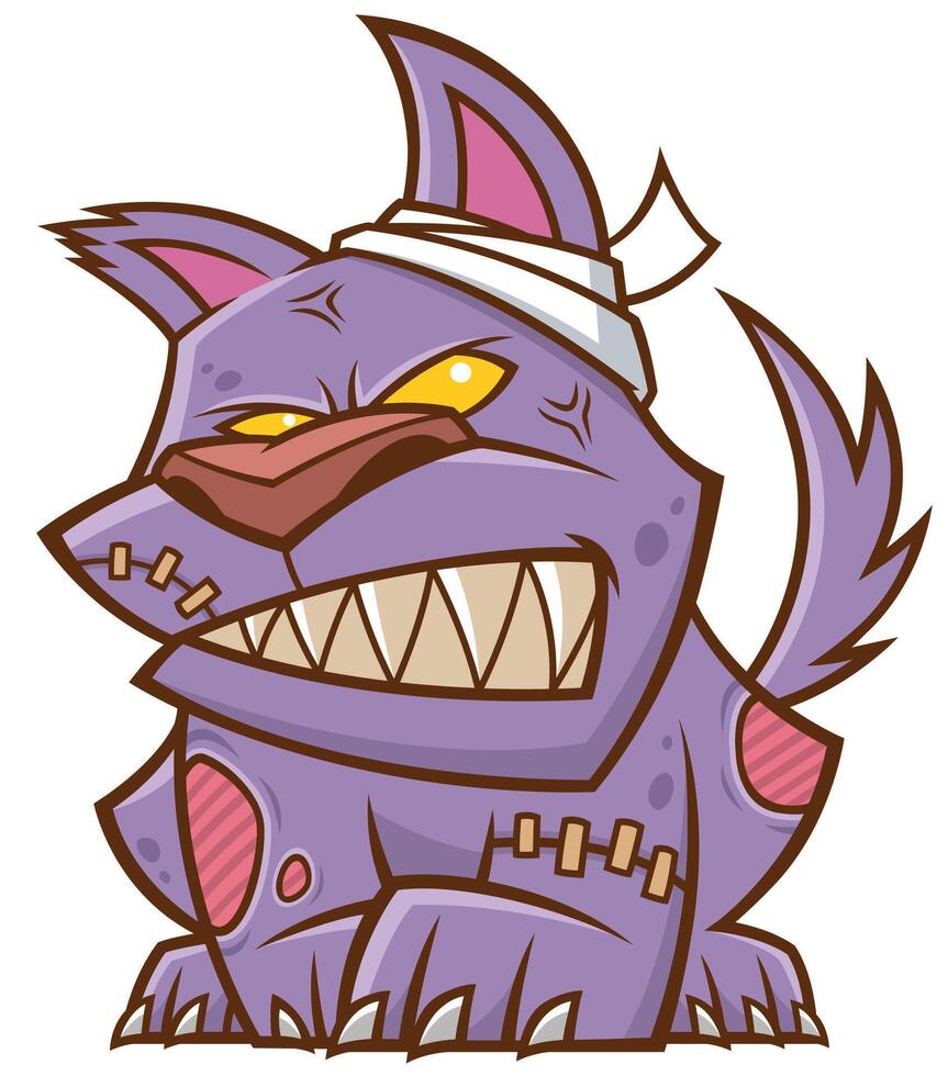 Cartoon Dog zombie vector