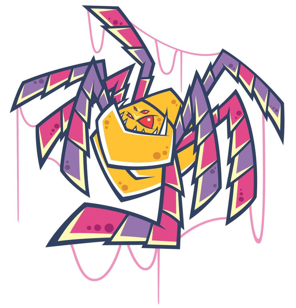 Spider halloween cartoon vector