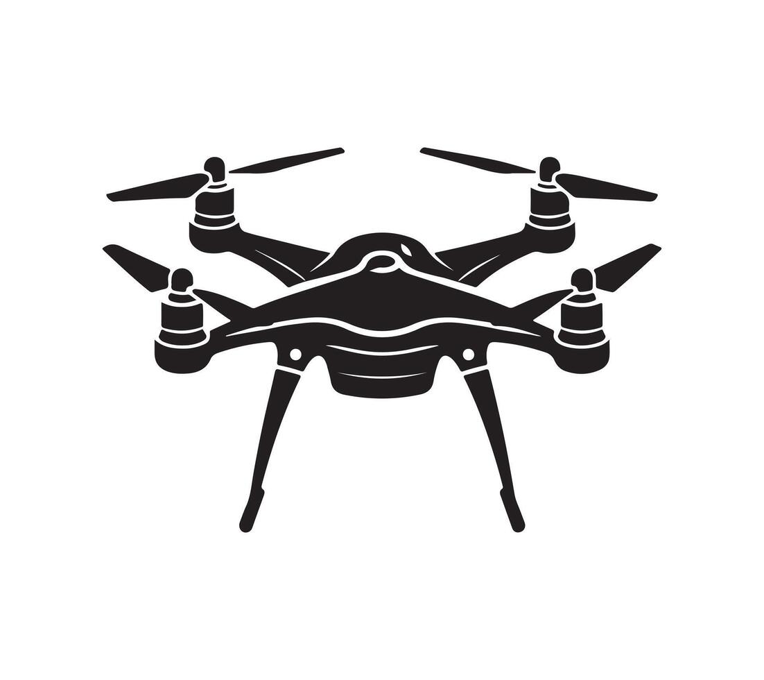 Drone silhouette illustration vector