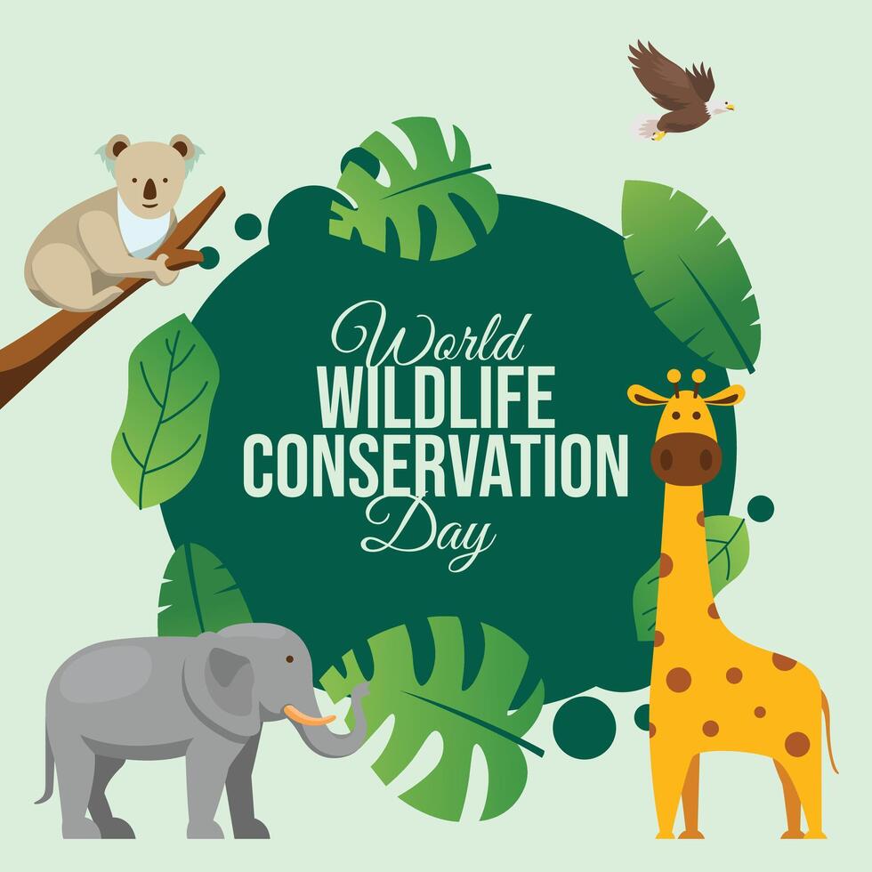 World Wildlife Conservation Day design template good for celebration usage. World Wildlife Conservation Day design. flat design. eps 10. vector