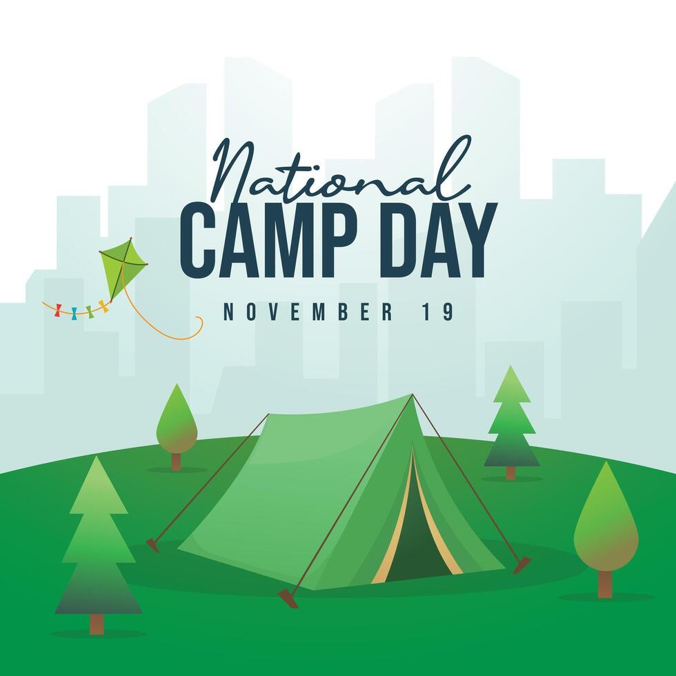National Camp Day design template good for celebration usage. National Camp Day design. flat design. eps 10. vector
