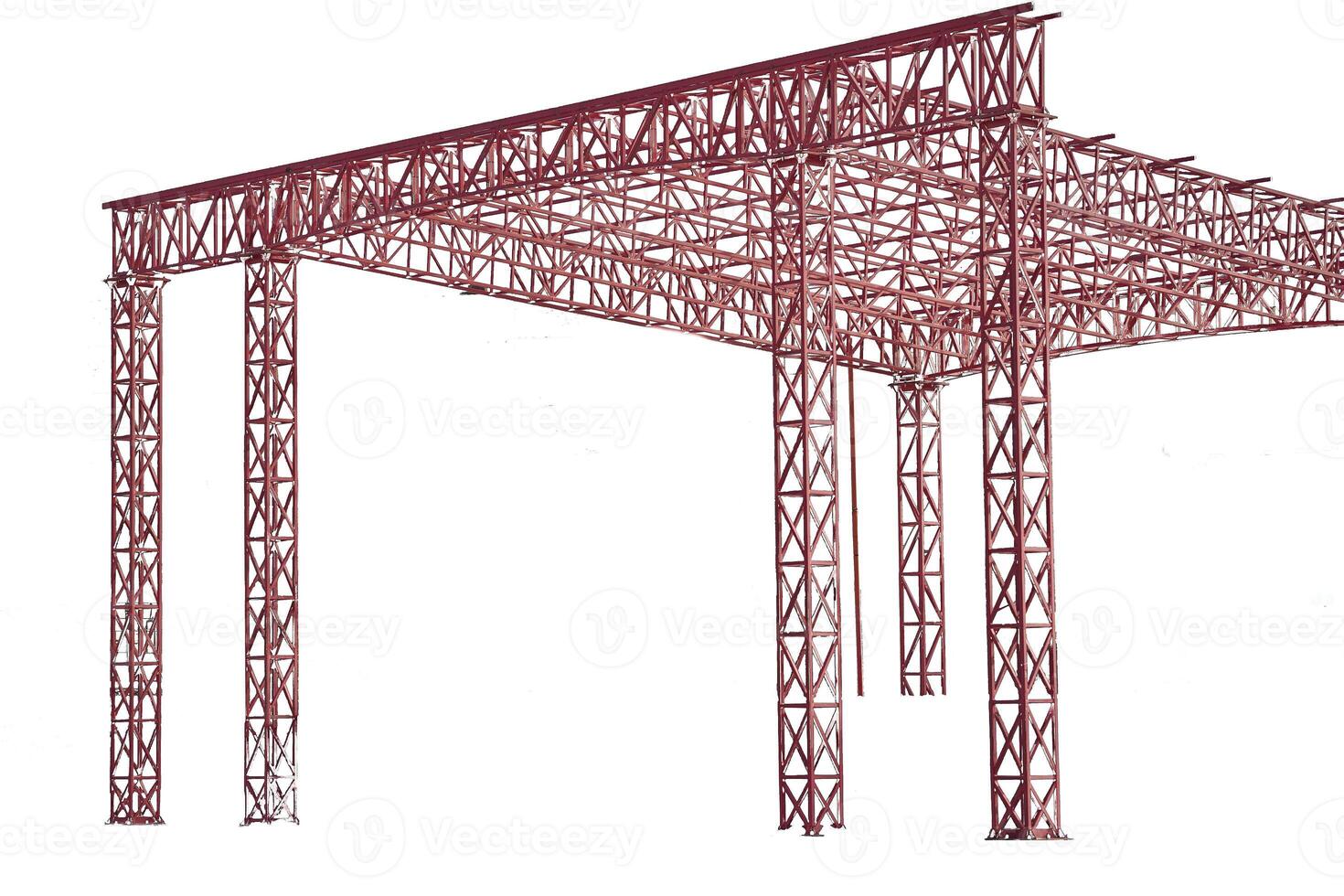 Iron metal frame frame for hanging something on white photo
