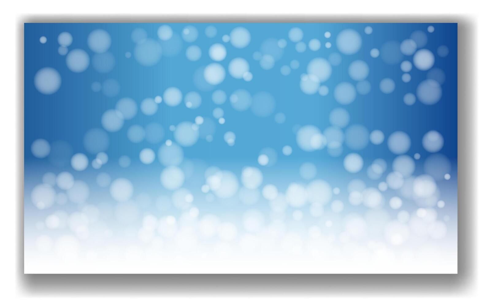 Abstract image displaying a blue and white bokeh light effect on a gradient background. The blurred circles create a soft and dreamy atmosphere. Concept of festive or magical ambiance vector