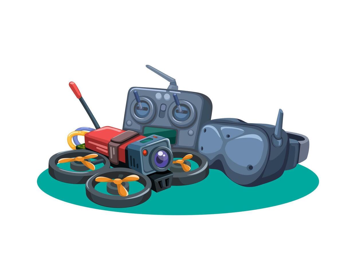 Drone Race Sport Mascot Illustration vector