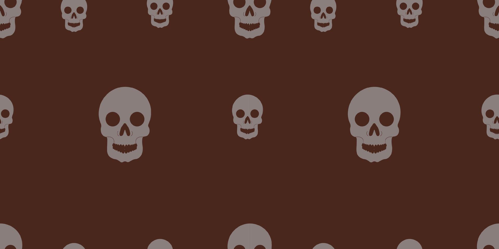 Big And Little Skulls Seamless Pattern vector