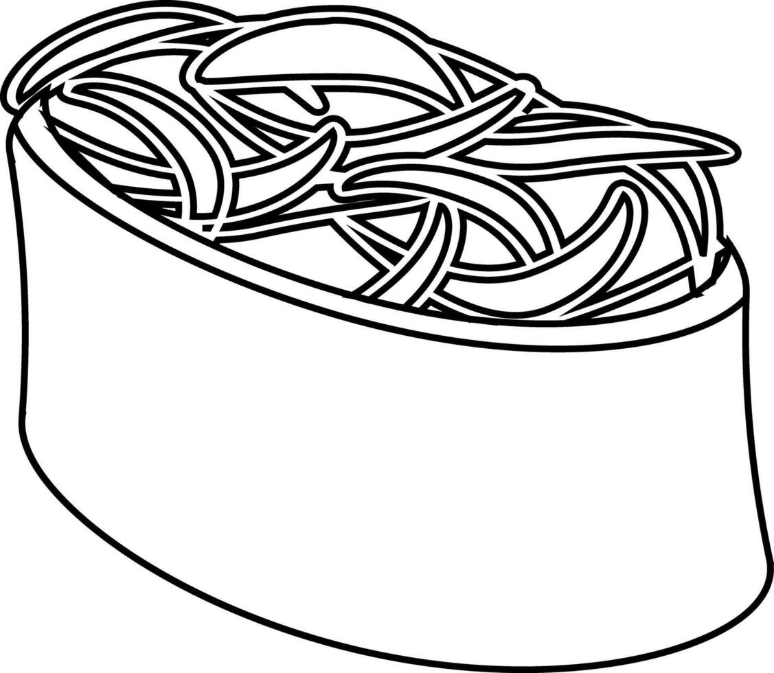 Sushi and rolls, Asian food. decoration. vector