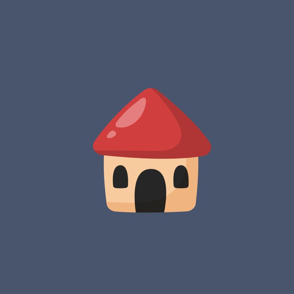 single house in flat design. vector
