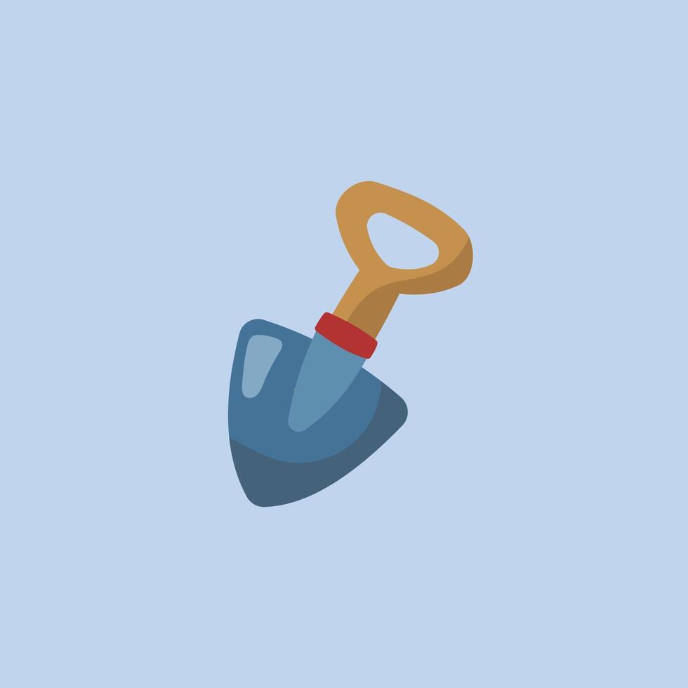 mini shovel in flat design. vector