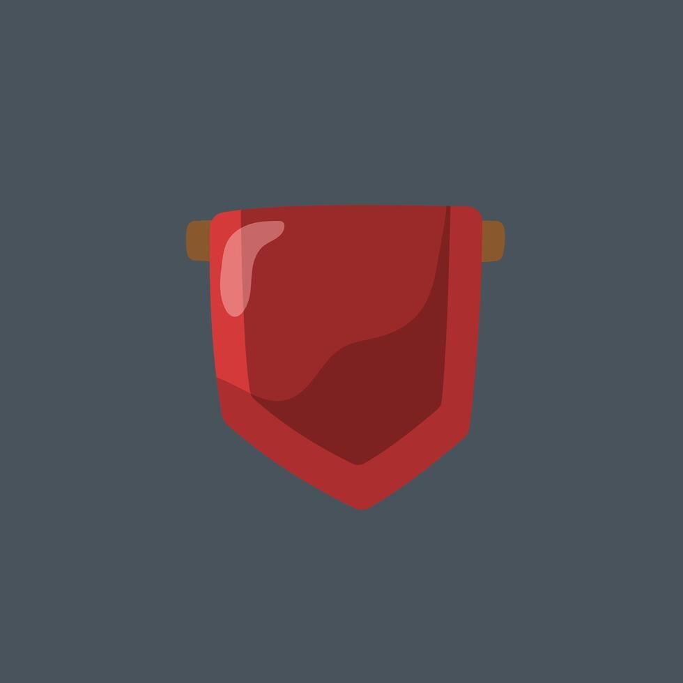 blank red flag in flat design. vector