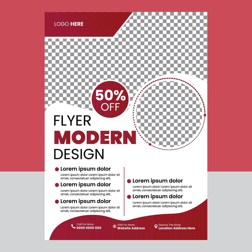 Modern Flyer Design Template vector