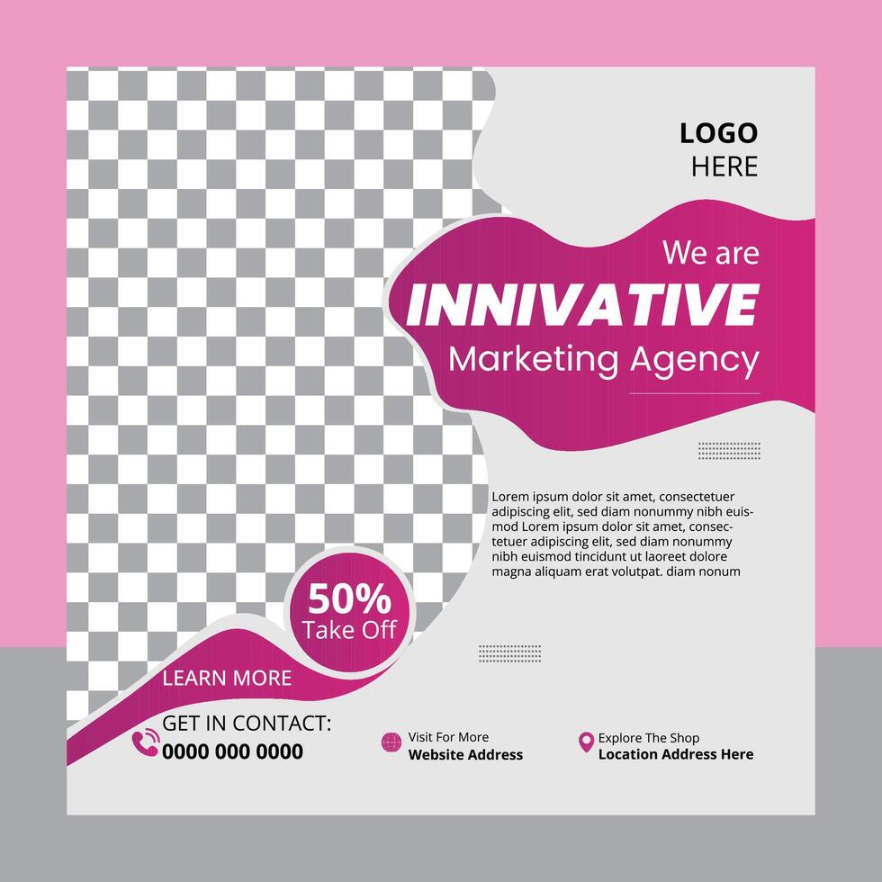 Modern And Creative Corporate Social Media Post Design Template vector