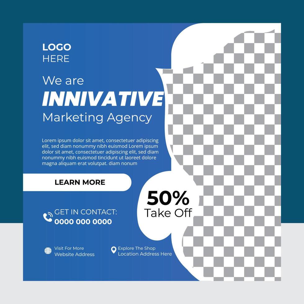 Modern Corporate Social Media Post Design Template vector