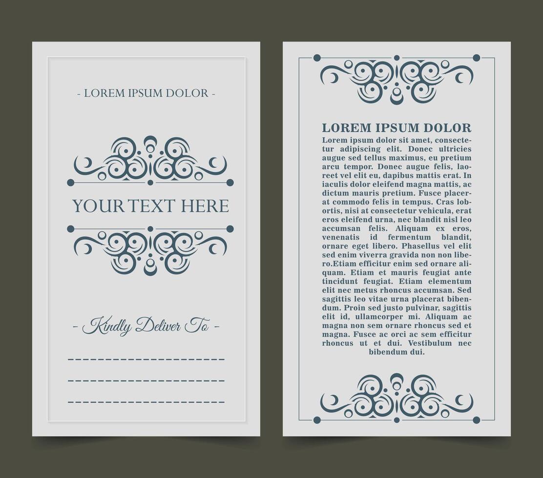 Invitation Card with Ornamental Logo vector